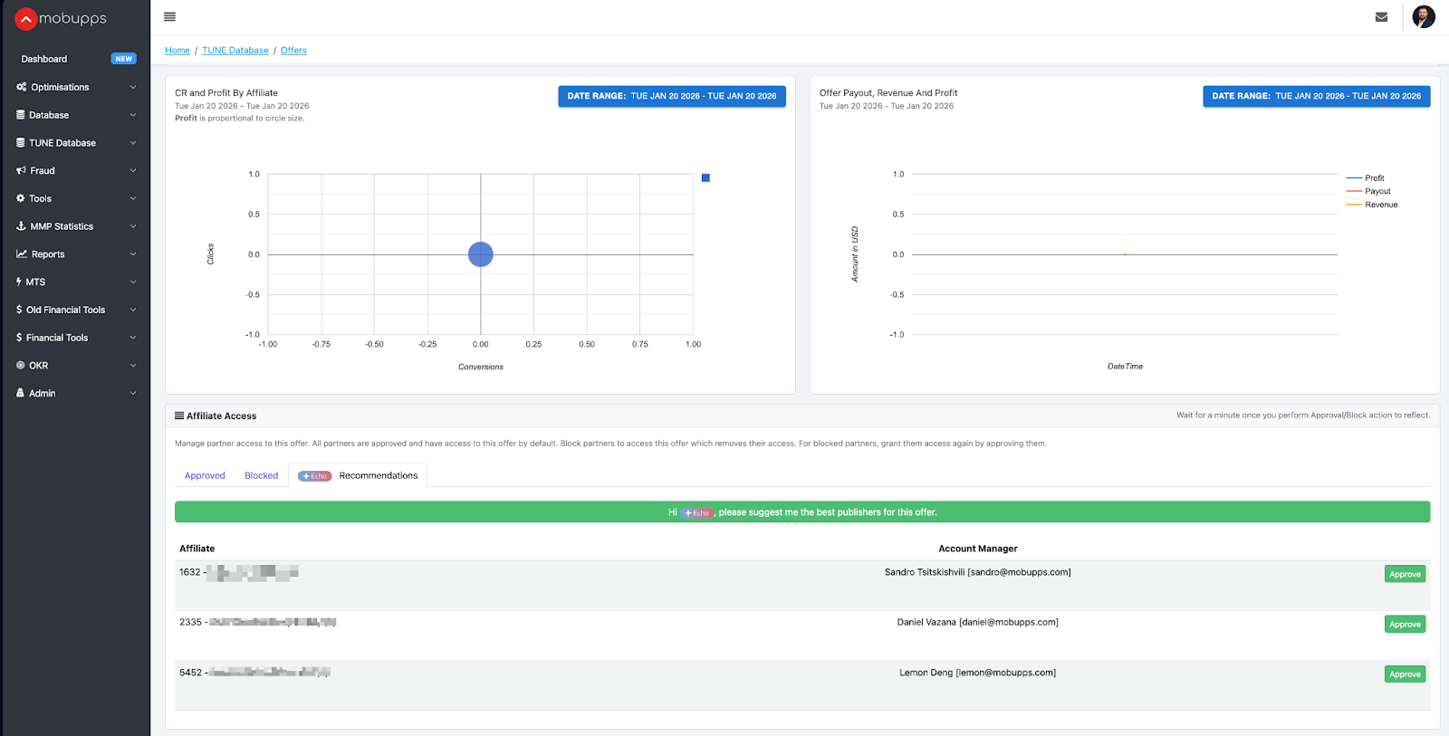 MAFO product screenshot